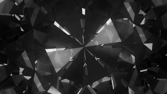 旋转的钻石三维动画视频