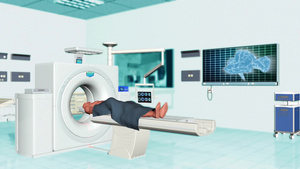 医院房间里的MRI扫描仪10秒视频