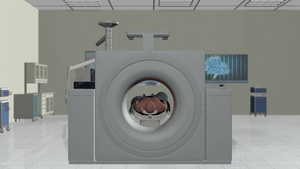 3D人体核磁共振扫描16秒视频