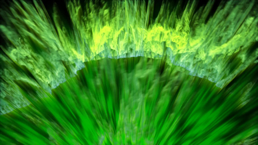 绿色发散状的循环粒子运动背景视频