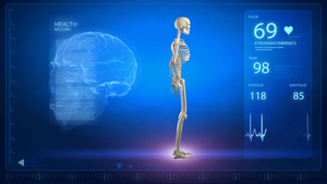 人体骨架脉冲数据分析15秒视频