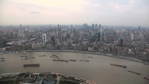 上海黄浦江城市航拍风景29秒视频