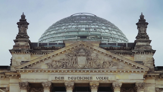 柏林议会大楼的屋顶视频