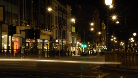英国城市夜景延时视频