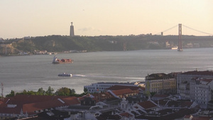 葡萄牙里斯本城市全景图19秒视频