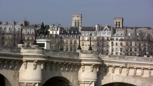 巴黎的建筑群视频