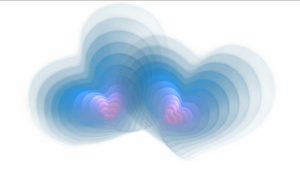 两颗淡蓝色搏动的心10秒视频
