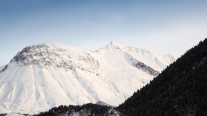 法国阿尔卑斯山的雪景9秒视频