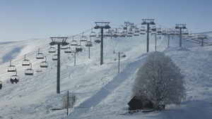 滑雪场的全景11秒视频