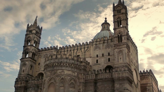 意大利西西里岛巴勒莫大教堂视频