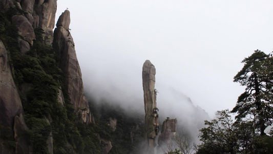 三清山云雾风景视频