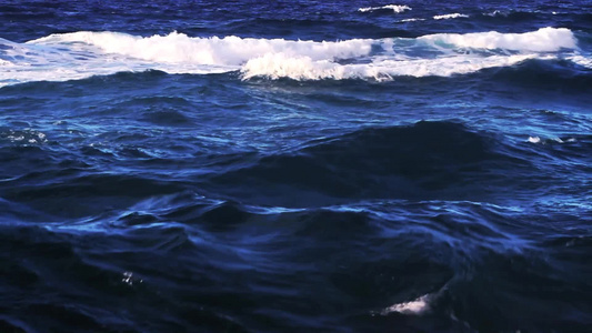 海浪在不停的拍打[不停息]视频