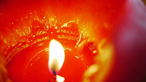 燃烧的红色蜡烛20秒视频