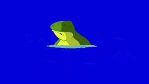 青蛙潜入水中6秒视频