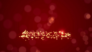 红色节日背景上发光的圣诞树20秒视频