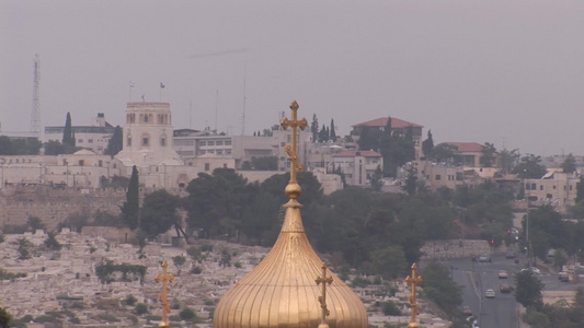 在以色列橄榄山上圣母玛利亚教堂视频