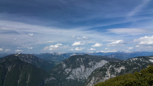 奥地利的山脉冬季俯瞰景色12秒视频