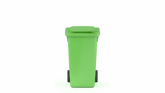 绿色塑料废物容器视频