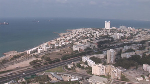 以色列的海边城市景观14秒视频