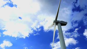 德国风力发电风车特写53秒视频