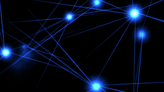 蓝色发光的抽象网络背景视频