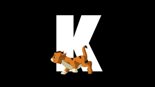 动画动物和英语字母表视频