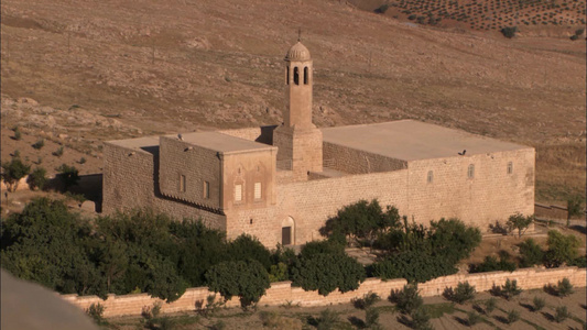 沙漠中的阿拉伯基督教堡垒视频