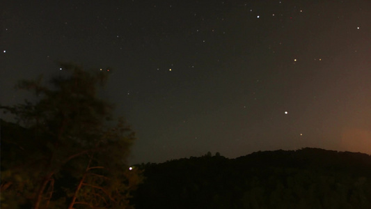 夜间星空延时视频