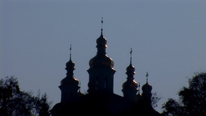 乌克兰基辅佩切尔斯科拉夫拉修道院夜景8秒视频