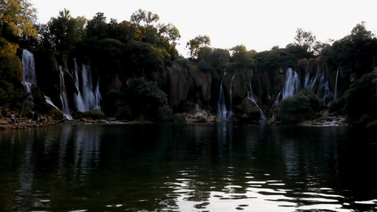 黑塞哥维那美丽的瀑布 视频