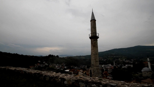 波斯尼亚和黑塞哥维那小镇老建筑视频