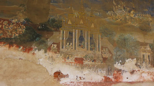 柬埔寨皇家宫殿壁画25秒视频