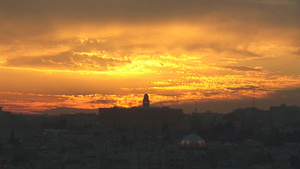 耶路撒冷旧城日落30秒视频
