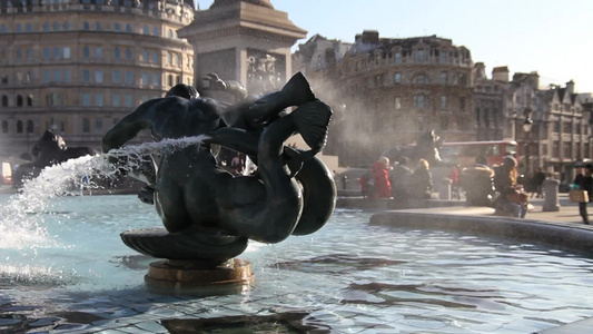 伦敦广场上的喷泉[布里斯托]视频