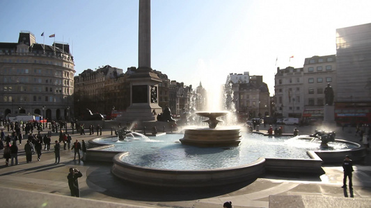 英国伦敦的喷泉视频