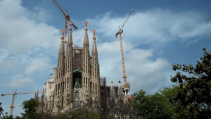 西班牙天主教教堂修建10秒视频