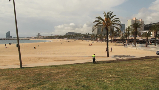 巴塞罗那的海滩视频