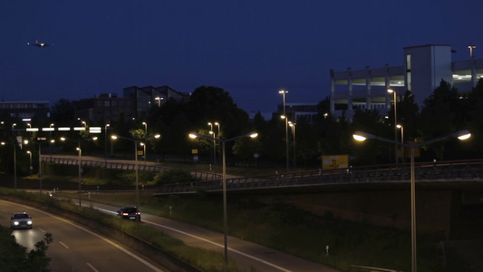 城市夜间交通视频