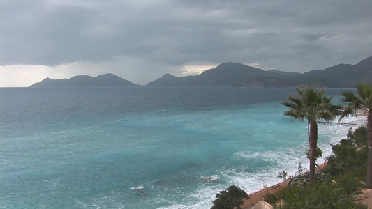 大海上的风暴天气视频