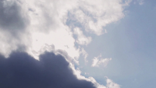 蓝天上明亮的云延时视频