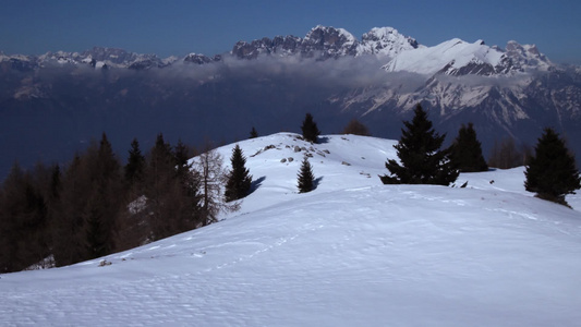 阿尔卑斯山顶景观视频