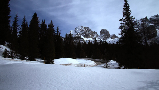 阿尔卑斯山雪景视频