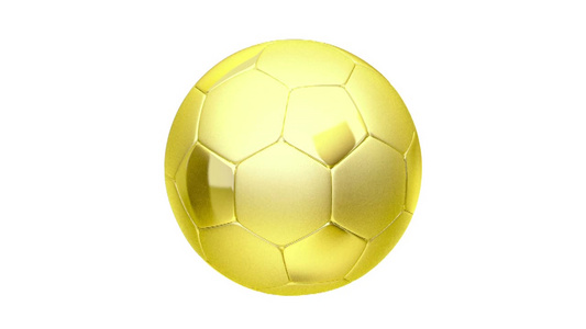 白色背景金色足球3D视频