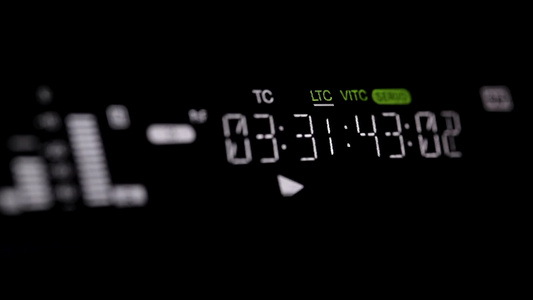 高清硬盘播放器透视图上运行时间码视频