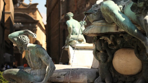 佛罗伦萨的喷泉雕像8秒视频