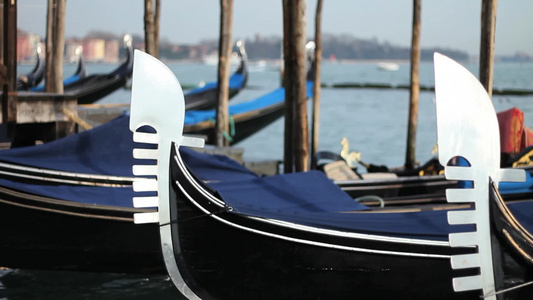 威尼斯码头的风景视频