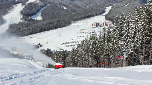 滑雪场全景视频