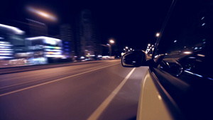 夜间城市行驶的车辆8秒视频