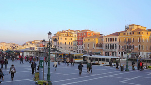 威尼斯城市街景人流32秒视频