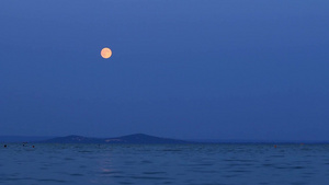 匈牙利巴拉顿湖的夜景11秒视频